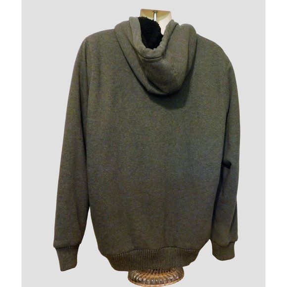 Buffalo David Bitton Jacket XXL Gray Sherpa Lined Zipper Long Sleeve Big & Tall - Picture 6 of 11